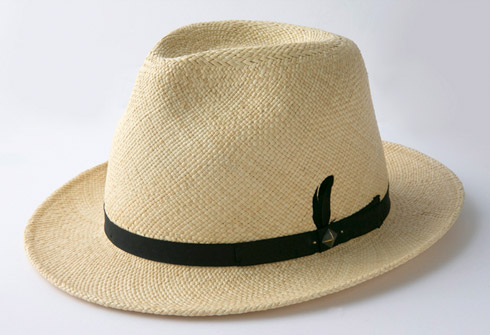 PANAMA HAT (Narrow Ribbon with Aging Studs)