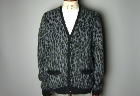 LEOPARD BRUSHED MOHAIR CARDIGAN